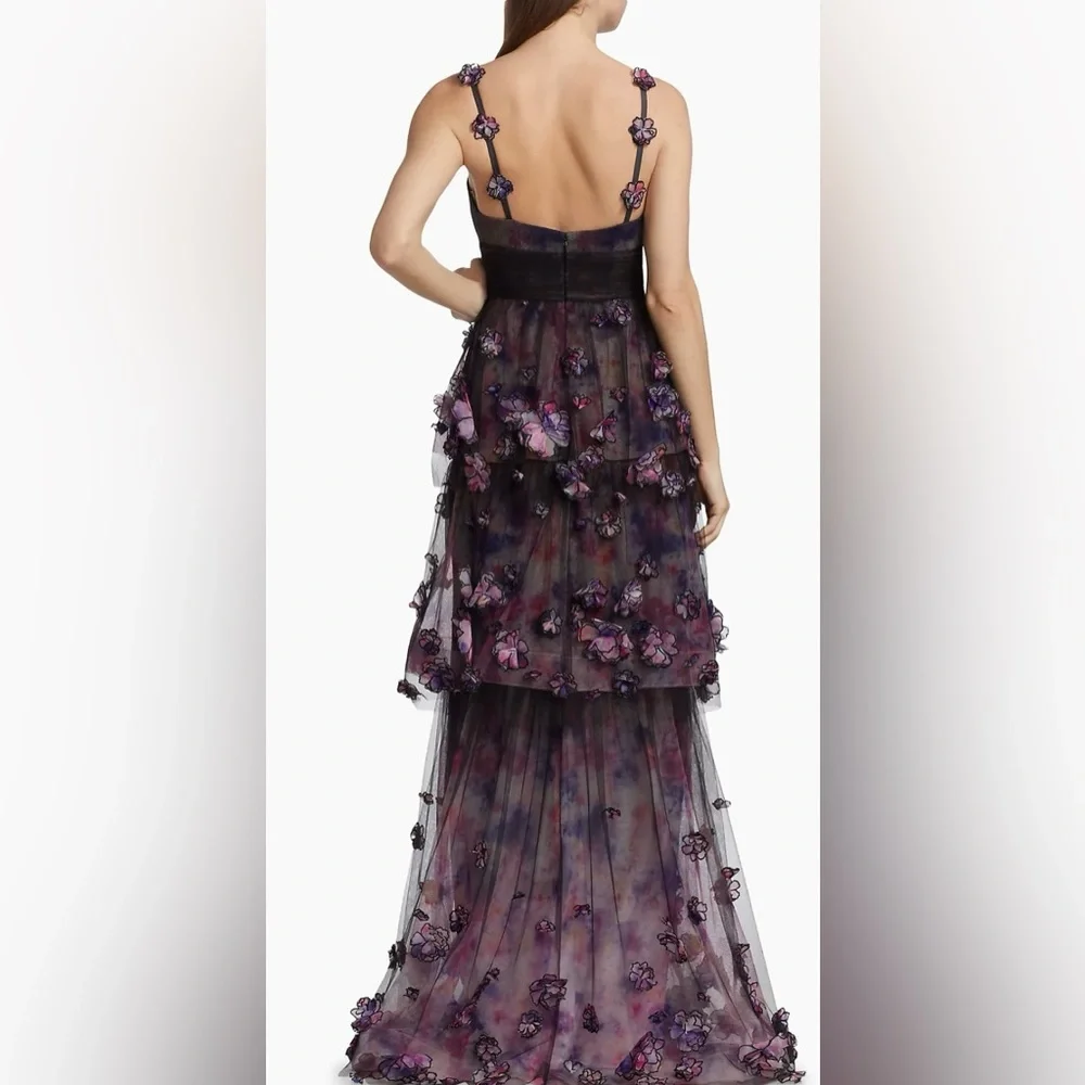 Marchesa Notte Ombré Tulle Gown - NWT - Picture 5 of 14
